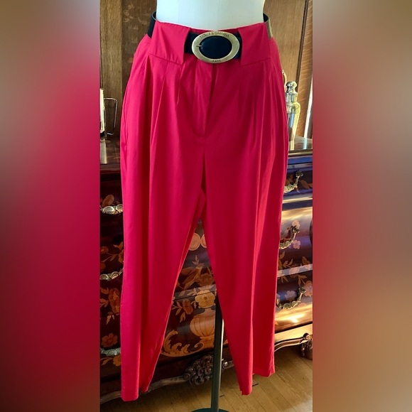 Prada Pants - PRADA Cotton High Waist Wide Leg Pants